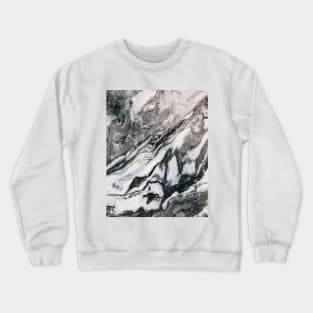 Grey and white swirl marble Crewneck Sweatshirt